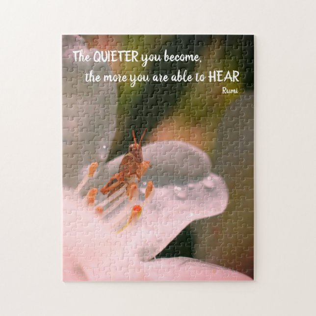 Puzzle Cita de Silencio Inspirador Rumi (Vertical)