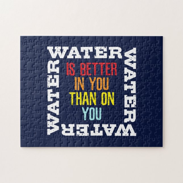 Puzzle Cita De Supervivencia De Camping El Agua Es Mejor  (Horizontal)