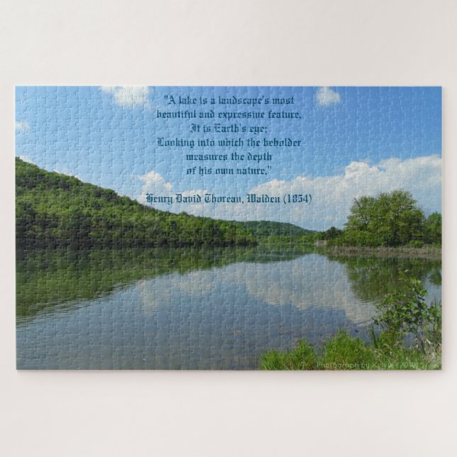 Puzzle Cita de Thoreau Walden Lake (Horizontal)