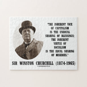Puzzle Cita De Virtud Del Capitalismo Inherente De Church