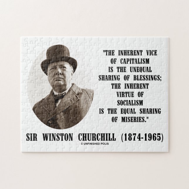 Puzzle Cita De Virtud Del Capitalismo Inherente De Church (Horizontal)