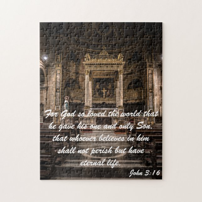 Puzzle Cita del 3:16 de Juan (Vertical)