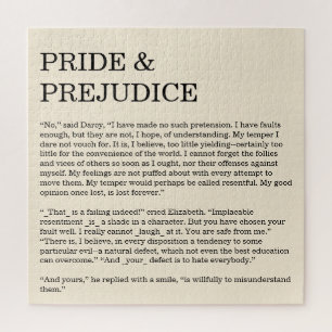 Puzzle Cita del libro de Personalizable Jane Austen