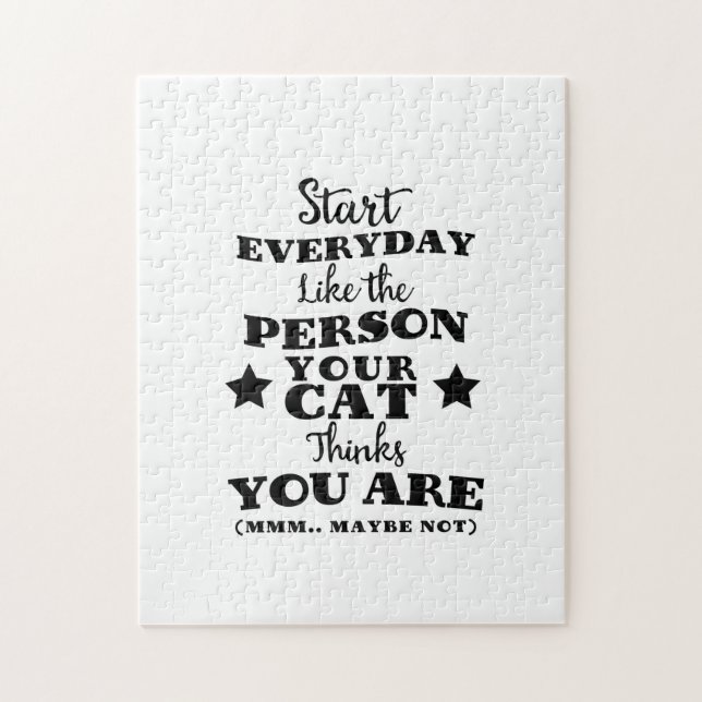 Puzzle Cita divertida de mascota Cat (Vertical)