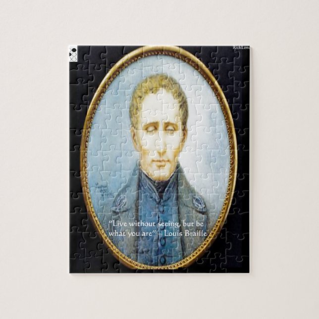 Puzzle Cita famosa de Louis Braille (Vertical)