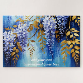 Puzzle Cita inspiradora de glicina azul personalizada
