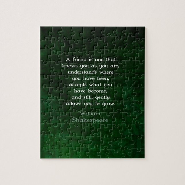 Puzzle Cita Inspiradora de la amistad de William Shakespe (Vertical)