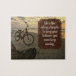 Puzzle Cita Inspiradora de "Montar en bicicleta"