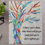 Puzzle Cita Inspiradora motivacional<br><div class="desc">Este rompecabezas decorativo cuenta con un árbol de mosaicos de color arcoiris y una cita inspiradora. Puede cambiar la cotización a una de las suyas. Utilice la opción Personalizar adicional para cambiar el tamaño, estilo o color del texto Dado que creamos nuestra ilustración no encontrará esta imagen exacta de otros...</div>