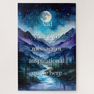 Puzzle Cita Inspiradora Personalizada Lago de Montaña a l