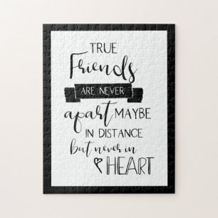 Puzzle Cita linda de amistad corazón con distanciamiento