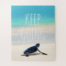 Puzzle Cita motivacional Sigue En La Playa De La Tortuga