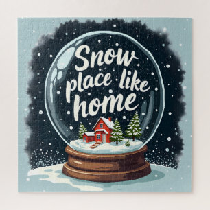 Puzzle Cita Navideña de un Lugar Nevado Como el Hogar