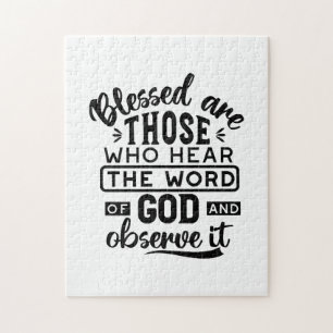 Puzzle Citas de Benditos los que oyen la Palabra de Dios