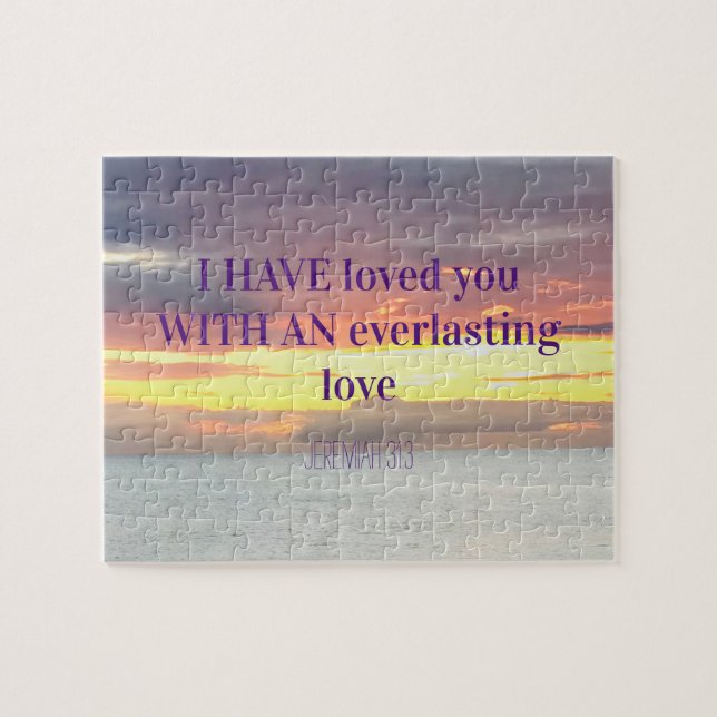 Puzzle Citas inspiradoras Biblia Verse Christian Sunset (Horizontal)