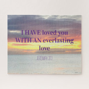 Puzzle Citas inspiradoras Biblia Verse Christian Sunset