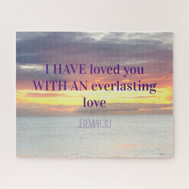 Puzzle Citas inspiradoras Biblia Verse Christian Sunset (Horizontal)