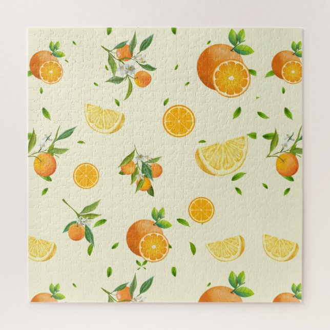 Puzzle Cítricos Tropicales SUMMER Naranja Lemon Slice (Vertical)