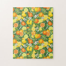 Puzzle Citrus Orchard Harvest: Lemon & Orange pattern