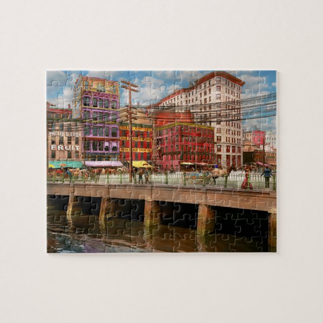 Puzzle City - Providence RI - Crawford Street Bridge 1906 (Horizontal)