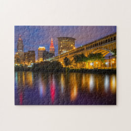 Puzzle Cityscape Cleveland Turismo City Midwest City Skyl