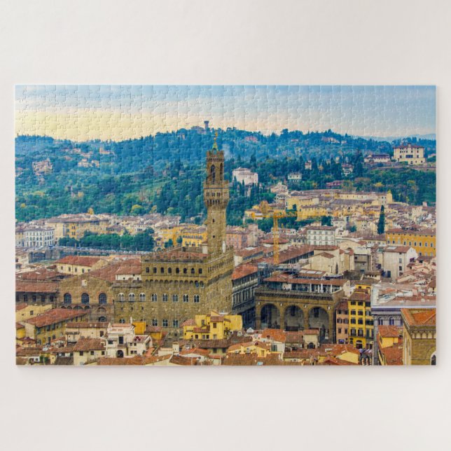 Puzzle Cityscape con Palazzo Vecchio, Florencia, Italia (Horizontal)