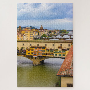 Puzzle Cityscape con Ponte Vecchio, Florencia, Italia