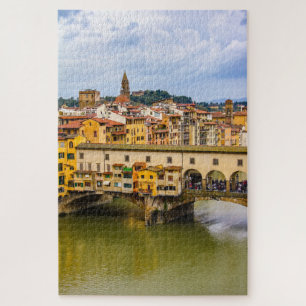Puzzle Cityscape con Ponte Vecchio, Florencia, Italia