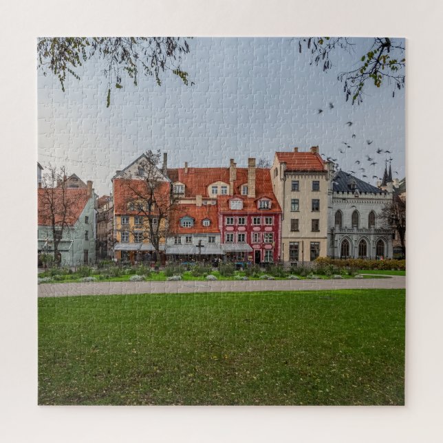 Puzzle Ciudad antigua de Riga en otoño (Vertical)