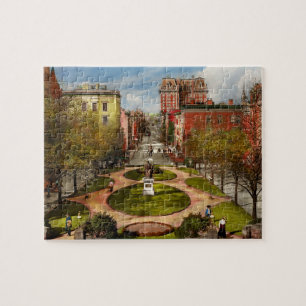 Puzzle Ciudad - Baltimore MD - Un paseo en el parque 1906