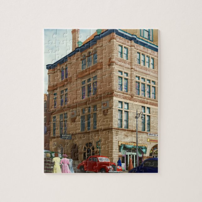 Puzzle Ciudad - Chattanooga, TN - 1943 - El Templo Masóni (Vertical)