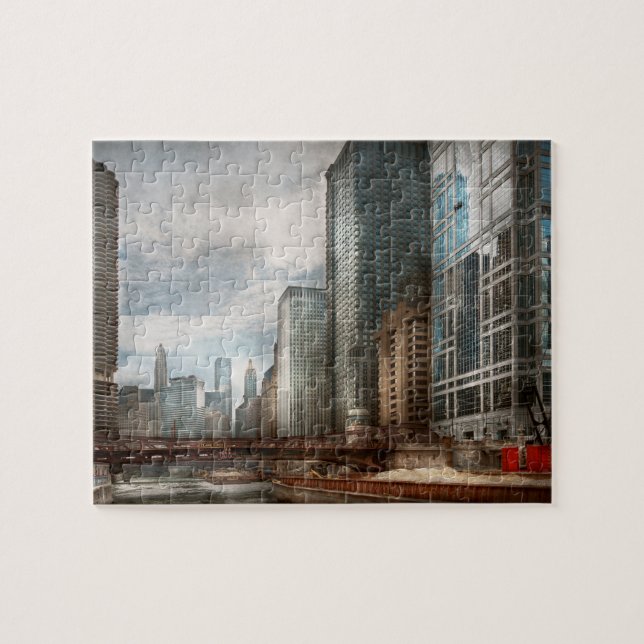 Puzzle Ciudad - Chicago, IL - Construyendo una nueva ciud (Horizontal)