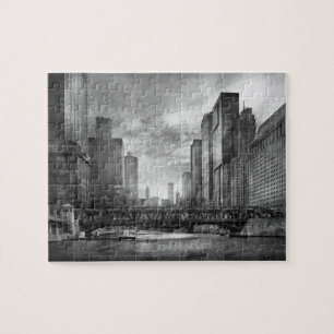 Puzzle Ciudad - Chicago, IL - mirando hacia BW futuro