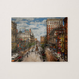 Puzzle Ciudad Cincinnati OH - fuente 1907 de Tyler