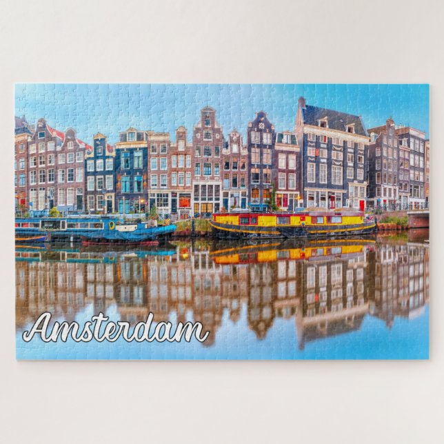Puzzle Ciudad De Amsterdam, Países Bajos (Horizontal)