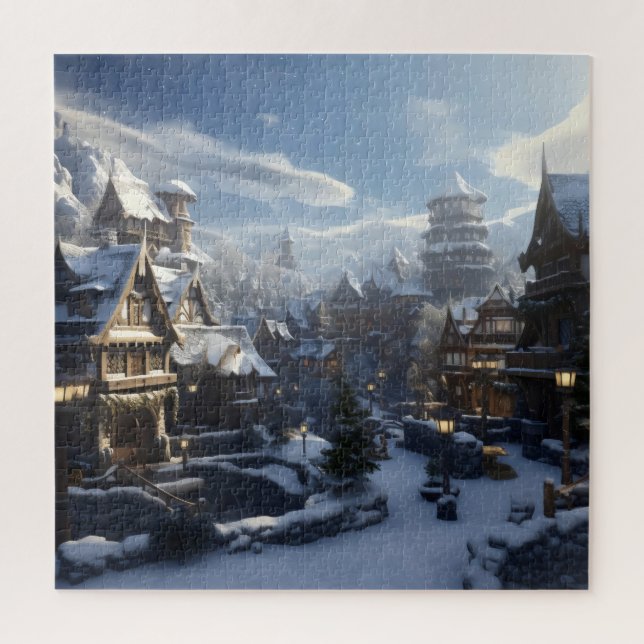 Puzzle Ciudad de invierno de Fantasy (Vertical)