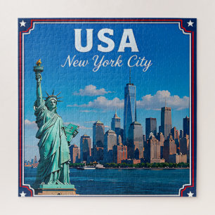 Puzzle 🗽 Ciudad de Nueva York EE. UU. Recuerdo de visita