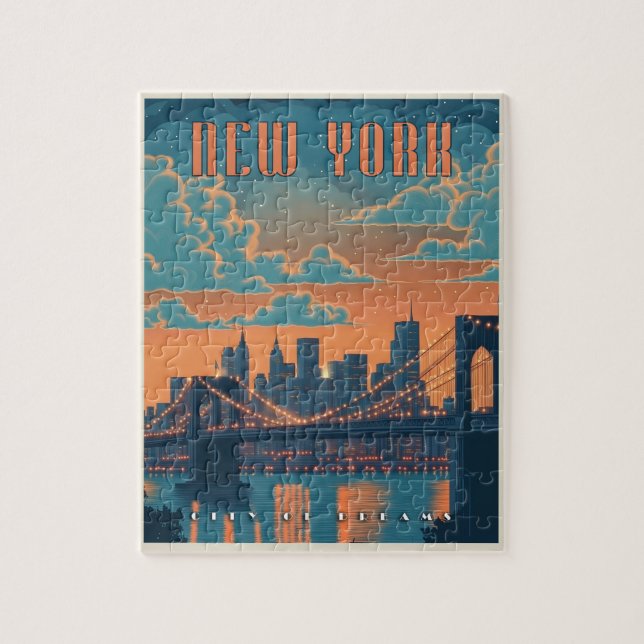 Puzzle Ciudad de Nueva York - Un Viejo Delight (Vertical)