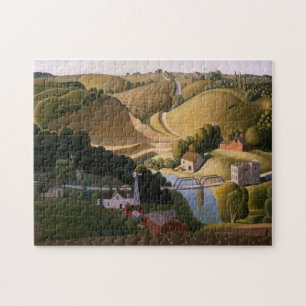 Puzzle Ciudad de Piedra, 1930 por Grant Wood