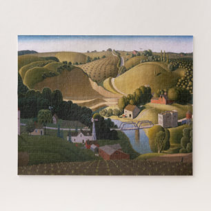 Puzzle Ciudad de Piedra por Grant Wood