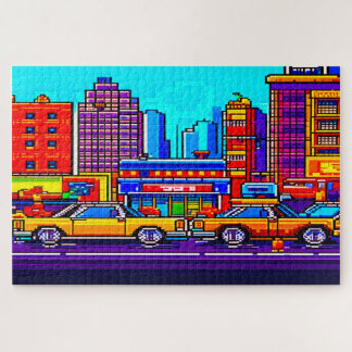 Puzzle ciudad de píxeles