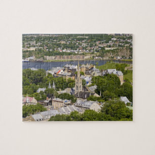 Puzzle Ciudad de Quebec, Quebec, Canadá. Vista aérea de l