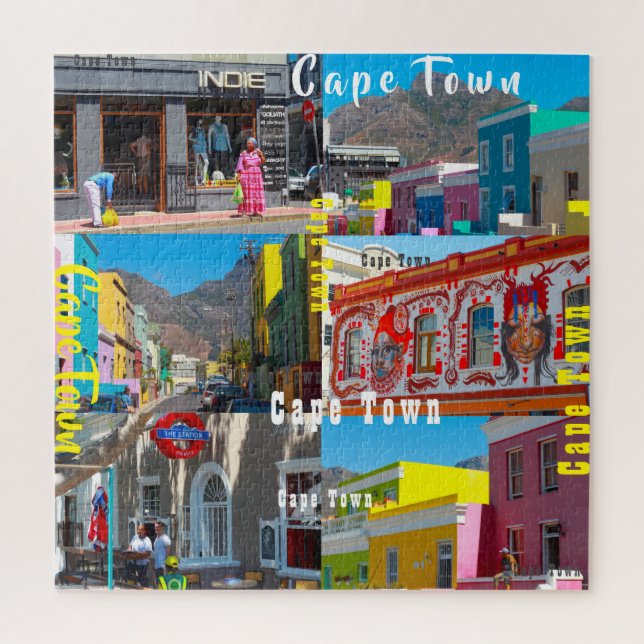 Puzzle Ciudad del Cabo Bo-Kaap Ciudad del CDB Sudáfrica (Vertical)