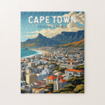 Puzzle Ciudad del Cabo Sudáfrica Viaje de arte<br><div class="desc">Diseño de viajes vectoriales retro en Ciudad del Cabo. Ciudad del Cabo es una ciudad portuaria situada en la costa suroeste de Sudáfrica,  en una península bajo la imponente montaña de la Mesa.</div>