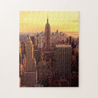 Ciudad del horizonte de Nueva York con el estado