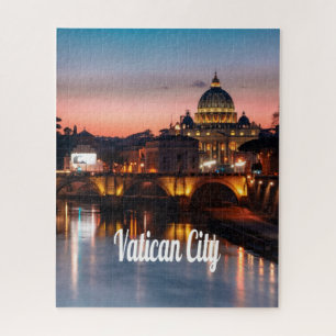 Puzzle Ciudad del Vaticano De Noche Iglesia Católica Roma