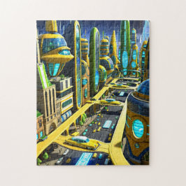 Puzzle Ciudad en el futuro