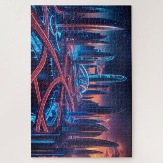 Puzzle Ciudad futurista