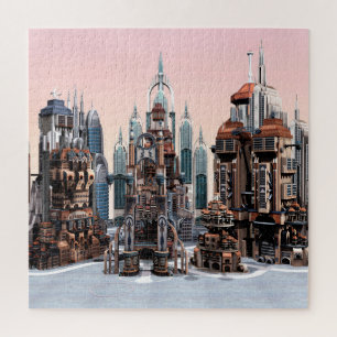 Puzzle Ciudad Futurista Ciencia Ficción