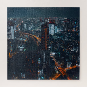 Puzzle Ciudad grande de noche